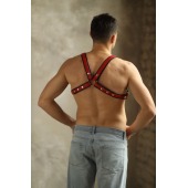 Черно-красная мужская портупея Black-Red - БДСМ Арсенал - купить с доставкой в Коврове