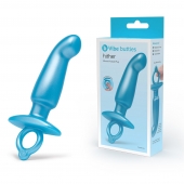 Голубая анальная пробка для массажа простаты Hither Silicone Prostate Plug - 14,3 см. - b-Vibe - в Коврове купить с доставкой