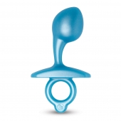 Голубая анальная пробка для массажа простаты Bulb Silicone Prostate Plug - 10,7 см. - b-Vibe - в Коврове купить с доставкой