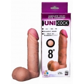 Фаллическая насадка для страпона UNICOCK 8  - 20 см. - LOVETOY (А-Полимер) - купить с доставкой в Коврове