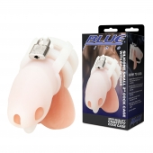 Белая клетка для пениса Silicone Small 2 in Cock Cage With Ball Divider - BlueLine - купить с доставкой в Коврове