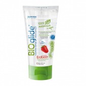 Гель-смазка на водной основе с ароматом клубники BioGlide - 80 мл. - Joy Division - купить с доставкой в Коврове
