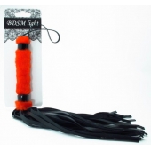 Нежная плеть с красным мехом BDSM Light - 43 см. - БДСМ Арсенал - купить с доставкой в Коврове