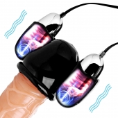 Черная стимулирующая насадка для головки полового члена Multi Speed Vibrating Penis Head Teaser - XR Brands - в Коврове купить с доставкой