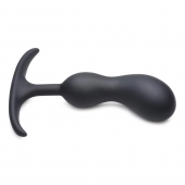 Черный массажер простаты с утяжелителями Premium Silicone Weighted Prostate Plug Medium - 16,3 см. - XR Brands - в Коврове купить с доставкой