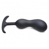 Черный массажер простаты с утяжелителями Premium Silicone Weighted Prostate Plug Large - 18,8 см. - XR Brands - в Коврове купить с доставкой