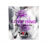 Фиолетовое виброкольцо с двумя вибропульками - Toyfa Basic - в Коврове купить с доставкой