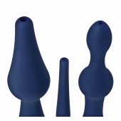 Набор из 3 универсальных насадок для анального душа Universal 3 Piece Silicone Enema Attachment Set - XR Brands - купить с доставкой в Коврове