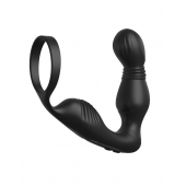Черный вибростимулятор простаты с эрекционным кольцом Ass-Gasm Pro P-Spot Milker - Pipedream - в Коврове купить с доставкой