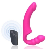 Розовый безремневой страпон Straples Strap-On Dildo - Erokay - купить с доставкой в Коврове