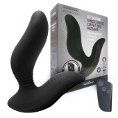 Черный вибромассажер простаты 3,5’’ Remote Control Curve P-spot Massager - 12 см. - Erokay - в Коврове купить с доставкой