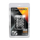 Прозрачная насадка с капельками STAY HARD COCK SLEEVE 05 CLEAR - Blush Novelties - в Коврове купить с доставкой