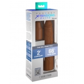 Коричневая насадка на член 2  Silicone X-tension - 20,3 см. - Pipedream - в Коврове купить с доставкой
