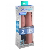 Телесная вибронасадка на член 3  Vibrating Mega X-tension with Remote - 22,9 см. - Pipedream - в Коврове купить с доставкой