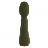 Мини-вибромассажёр цвета хаки Heartfelt - 13,4 см. - Selopa