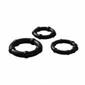 Набор из 3 черных эрекционных колец Babooom Ring Set - Adrien Lastic - в Коврове купить с доставкой