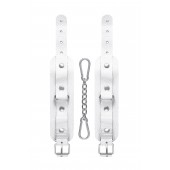 Белые узкие наручники-браслеты со скруглёнными углами - Pecado - купить с доставкой в Коврове