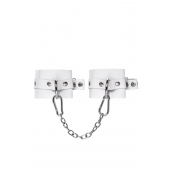 Белые мягкие кожаные оковы с люверсами - Pecado - купить с доставкой в Коврове