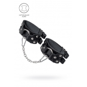 Черные кожаные оковы с двумя ремешками - Pecado - купить с доставкой в Коврове