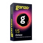 Презервативы анатомической формы с точечной и ребристой структурой Ganzo Extase - 15 шт. - Ganzo - купить с доставкой в Коврове