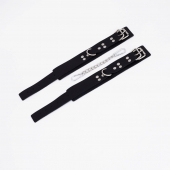 Черные кожаные оковы с регулируемыми ремешками - Crazy Handmade - купить с доставкой в Коврове