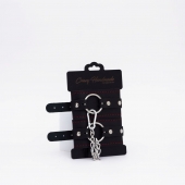 Черно-красные кожаные оковы - Crazy Handmade - купить с доставкой в Коврове