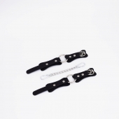 Черные кожаные наручники с кольцом - Crazy Handmade - купить с доставкой в Коврове