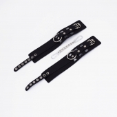 Черные кожаные оковы Sex - Crazy Handmade - купить с доставкой в Коврове