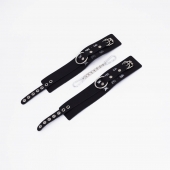 Черные кожаные оковы Sex - Crazy Handmade - купить с доставкой в Коврове