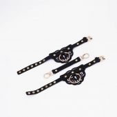 Черные оковы с золотистой фурнитурой - Crazy Handmade - купить с доставкой в Коврове