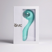 Бирюзовый вибромассажёр с деликатными токами - Youvic - купить с доставкой в Коврове