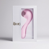 Розовый вибромассажёр с деликатными токами - Youvic - купить с доставкой в Коврове