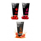 Набор из 3 съедобных лубрикантов JUJU (клубника, малина, грейпфрут) - JuJu - купить с доставкой в Коврове