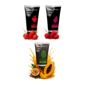Набор из 3 съедобных лубрикантов JUJU (клубника, малина, тропические фрукты) - JuJu - купить с доставкой в Коврове