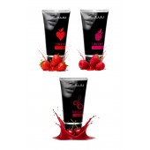Набор из 3 съедобных лубрикантов JUJU (клубника, малина, вишня) - JuJu - купить с доставкой в Коврове