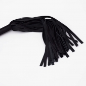 Черный кожаный флоггер - 45 см. - Crazy Handmade - купить с доставкой в Коврове