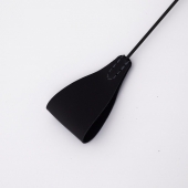 Стек с широким черным кожаным наконечником и металлической ручкой - 67 см. - Crazy Handmade - купить с доставкой в Коврове