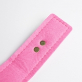 Черно-розовый ошейник с золотистой фурнитурой - Crazy Handmade - купить с доставкой в Коврове