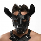 Черная кожаная маска «Собака» - Crazy Handmade - купить с доставкой в Коврове