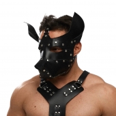 Черная кожаная маска «Собака» - Crazy Handmade - купить с доставкой в Коврове