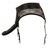 Черный женский страпон Strap-on Set: трусики и насадка - Orion - купить с доставкой в Коврове