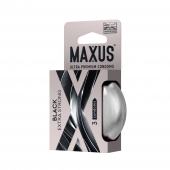Черные утолщенные презервативы MAXUS Extra Strong с железным кейсом - 3 шт. - Maxus - купить с доставкой в Коврове
