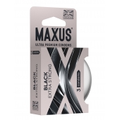 Черные утолщенные презервативы MAXUS Extra Strong с железным кейсом - 3 шт. - Maxus - купить с доставкой в Коврове