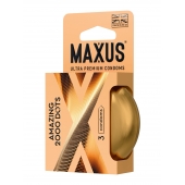 Точечные презервативы MAXUS 2000 Amazing Dots с железным кейсом - 3 шт. - Maxus - купить с доставкой в Коврове