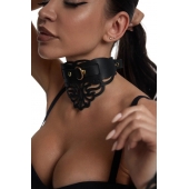 Фигурный чокер с узорами и золотистой фурнитурой - Crazy Handmade - купить с доставкой в Коврове