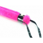 Нежная плеть с розовым мехом BDSM Light - 43 см. - БДСМ Арсенал - купить с доставкой в Коврове