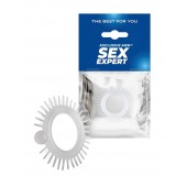 Эластичное эрекционное кольцо с шипиками и шариком - Sex Expert - в Коврове купить с доставкой