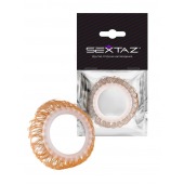 Эрекционное кольцо с бежевыми «ресничками» - Sextaz - в Коврове купить с доставкой