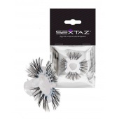 Эластичное эрекционное кольцо с черными «ресничками» - Sextaz - в Коврове купить с доставкой