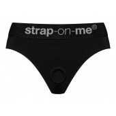 Черные трусики для насадок Heroine Lingerie Harness - size XL - Strap-on-me - купить с доставкой в Коврове